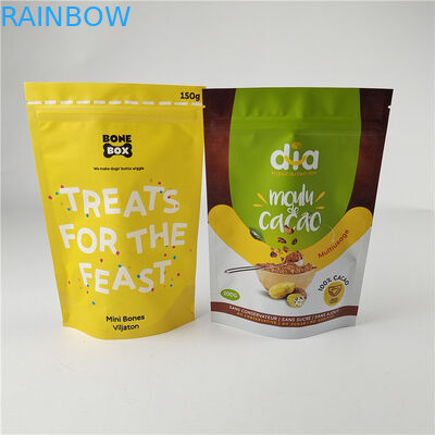 คุณภาพดี การพิมพ์ดิจิตอลตามสั่ง PE กระเป๋าซิปเปอร์ถุงยี่ห้อพลาสติกยืนขึ้นกระเป๋า Mylar