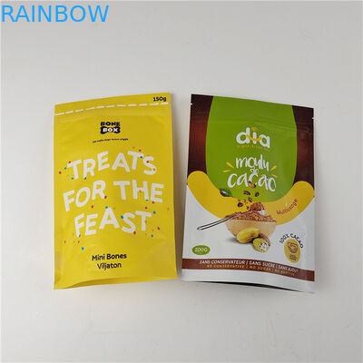 คุณภาพดี การพิมพ์ดิจิตอลตามสั่ง PE กระเป๋าซิปเปอร์ถุงยี่ห้อพลาสติกยืนขึ้นกระเป๋า Mylar