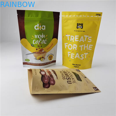 คุณภาพดี การพิมพ์ดิจิตอลตามสั่ง PE กระเป๋าซิปเปอร์ถุงยี่ห้อพลาสติกยืนขึ้นกระเป๋า Mylar