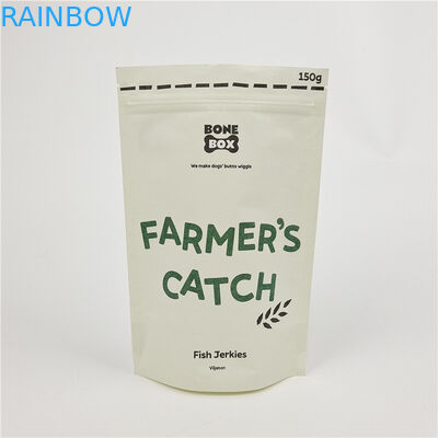 การพิมพ์ดิจิตอลตามสั่ง กระเป๋าซิปเปอร์ยืน กระเป๋ากระดาษ Kraft ที่กันกลิ่น กระเป๋ากระดาษที่พิมพ์ตามสั่ง กระเป๋ากระดาษย่อยสลายชีวภาพ