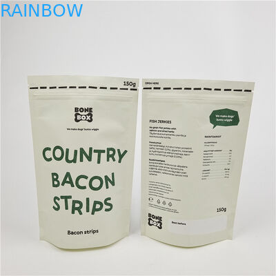 การพิมพ์ดิจิตอลตามสั่ง กระเป๋าซิปเปอร์ยืน กระเป๋ากระดาษ Kraft ที่กันกลิ่น กระเป๋ากระดาษที่พิมพ์ตามสั่ง กระเป๋ากระดาษย่อยสลายชีวภาพ