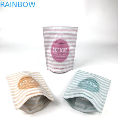 กระเป๋าบรรจุเครื่องสําอาง ถุงขัดร่างกายยืนสําหรับน้ําอาบน้ํา เกลือและกระเป๋าขัดร่างกาย