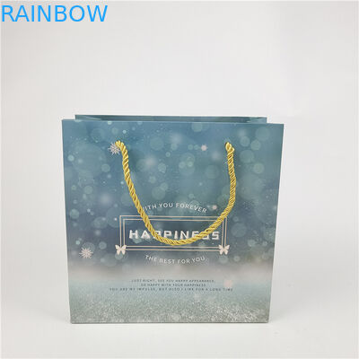 ขายดีที่สุด โลโก้ที่เป็นมิตรต่อสิ่งแวดล้อมที่สามารถนําไปใช้ใหม่ กระเป๋ากระดาษการช้อปปิ้งที่พิมพ์