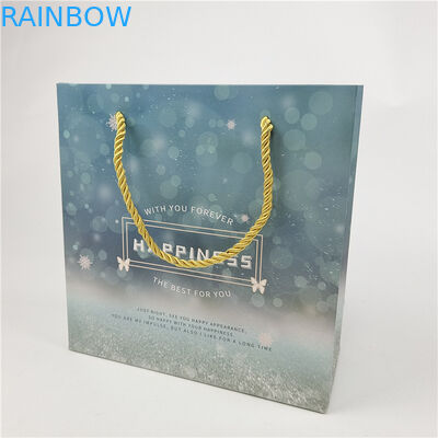 ขายดีที่สุด โลโก้ที่เป็นมิตรต่อสิ่งแวดล้อมที่สามารถนําไปใช้ใหม่ กระเป๋ากระดาษการช้อปปิ้งที่พิมพ์