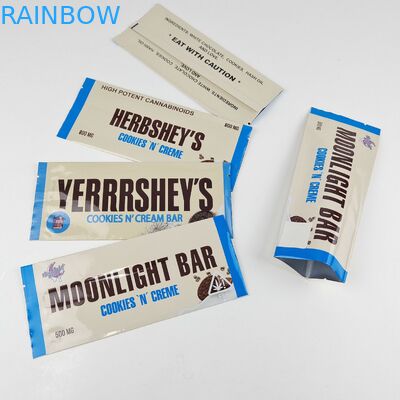 ผนึกความร้อน โฟลยอลูมิเนียมแหลม Mylar กระเป๋ากระเป๋าม้วนโฟลยอลูมิเนียมผนึกตามสั่ง พิมพ์หลังปิดกระเป๋า ช็อคโกแลต แอนเนอร์จี บาร์