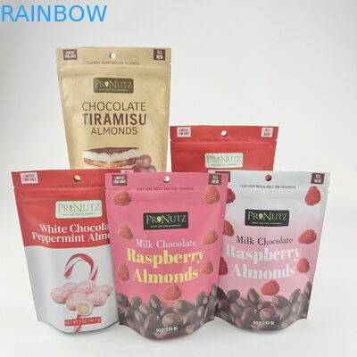 โลโก้ส่วนตัวที่กําหนดเอง ซิปพลาสติก ยืนขึ้น ซิปล็อค กระเป๋าบรรจุ