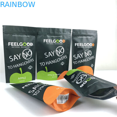 โลโก้ที่กําหนดเอง พิมพ์ ยืนขึ้น ซิปเปอร์ กระเป๋ากลิ่นกันน้ํา กระเป๋าบรรจุพลาสติก