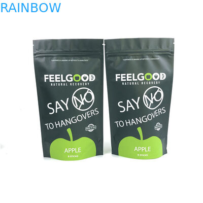 โลโก้ที่กําหนดเอง พิมพ์ ยืนขึ้น ซิปเปอร์ กระเป๋ากลิ่นกันน้ํา กระเป๋าบรรจุพลาสติก