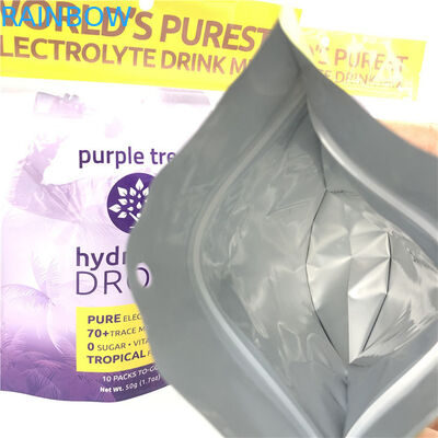 10 สี Custom Matt อลูมิเนียมฟอยล์ ยืนขึ้นกระเป๋า Ziplock กระเป๋า Doypack สําหรับอาหาร