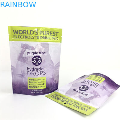 10 สี Custom Matt อลูมิเนียมฟอยล์ ยืนขึ้นกระเป๋า Ziplock กระเป๋า Doypack สําหรับอาหาร