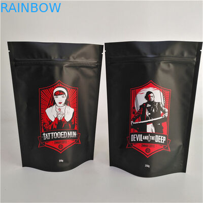 ขนาดที่กําหนดเอง ถุงยืนพร้อมกับซิป แมท ปลายโฟลยอลูมิเนียม Mylar Doypack