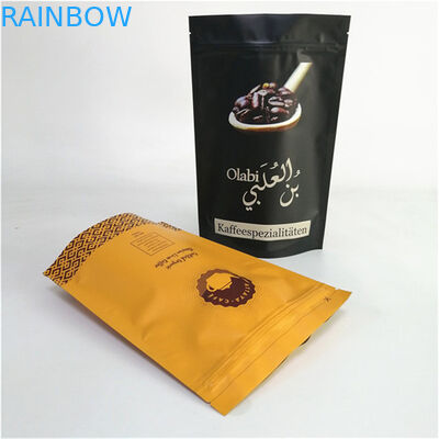 การพิมพ์สีสัน การบรรจุสินค้าตามสั่ง กาแฟ Ziplock ถุงกระเป๋ายืนสําหรับ 250g 500g 1kg