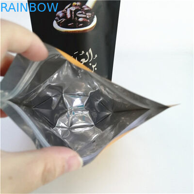 การพิมพ์สีสัน การบรรจุสินค้าตามสั่ง กาแฟ Ziplock ถุงกระเป๋ายืนสําหรับ 250g 500g 1kg