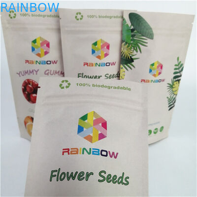 สะอาดต่อสิ่งแวดล้อม ป้องกันกลิ่นแบบกําหนดเอง พิมพ์สีสัน การบรรจุแบบกําหนดเอง ถุงกระเป๋ายืน