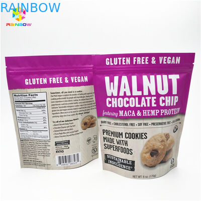 Matte Finish Printing สีอัลลูมิเนียมฟอยล์ Mylar Doypack ด้วยขนาดและการออกแบบตามต้องการ