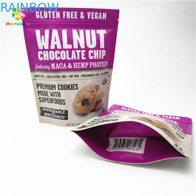 Matte Finish Printing สีอัลลูมิเนียมฟอยล์ Mylar Doypack ด้วยขนาดและการออกแบบตามต้องการ