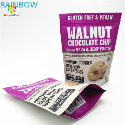 Matte Finish Printing สีอัลลูมิเนียมฟอยล์ Mylar Doypack ด้วยขนาดและการออกแบบตามต้องการ