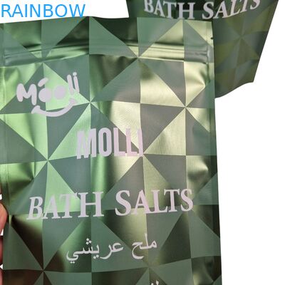 สูงขึ้นพลาสติกบรรจุสําหรับร่างกาย Scrub กระเป๋าน้ําอาบน้ําเกลือธรรมชาติ Soak Mylar กระเป๋าด้วยซิป