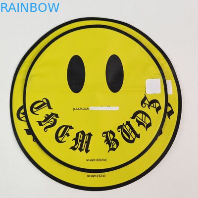 ถุง Mylar ขนาด 3.5 กรัม 7 กรัม ทรงไม่สม่ำเสมอ พร้อมซิปด้านใน พิมพ์ลาย ฟอยล์อลูมิเนียม กันกลิ่น พลาสติกสำหรับบรรจุอาหาร