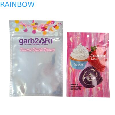 ถุงพลาสติกไมลาร์ด้านหลังฟอยล์อลูมิเนียมใสแบบซิปปิดผนึกด้วยความร้อนกันความชื้นออกแบบเองสำหรับน้ำตาล