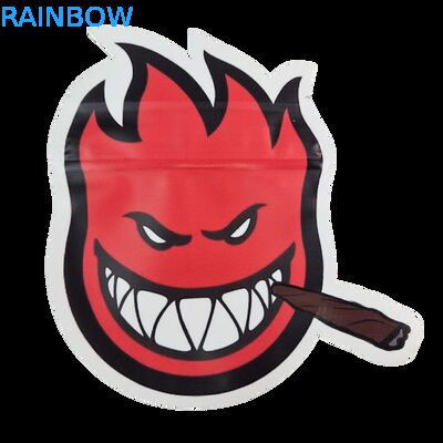 ถุงบรรจุภัณฑ์พลาสติกแบบซองสำหรับคุกกี้รูปทรงไม่สม่ำเสมอ Die Cut, Soft Touch, ปิดผนึกด้วยซิปล็อค, ป้องกันกลิ่น, ขนาด 3.5 กรัม 7 กรัม, Mylar