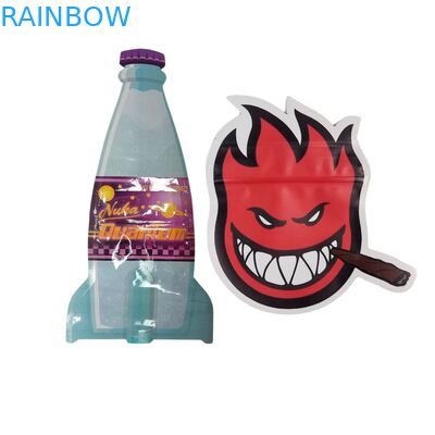 ภายในถุง Mylar พิมพ์ลาย สมุนไพร ยาสูบ อาหารกินได้ เยลลี่ คุกกี้ บรรจุภัณฑ์ ถุงพลาสติกเคลือบเงา ซีลความร้อน รูปทรงพิเศษ