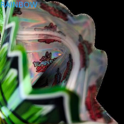 ภายในถุง Mylar พิมพ์ลาย สมุนไพร ยาสูบ อาหารกินได้ เยลลี่ คุกกี้ บรรจุภัณฑ์ ถุงพลาสติกเคลือบเงา ซีลความร้อน รูปทรงพิเศษ