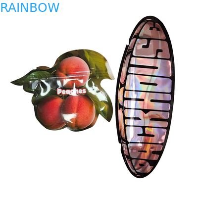 ภายในถุง Mylar พิมพ์ลาย สมุนไพร ยาสูบ อาหารกินได้ เยลลี่ คุกกี้ บรรจุภัณฑ์ ถุงพลาสติกเคลือบเงา ซีลความร้อน รูปทรงพิเศษ