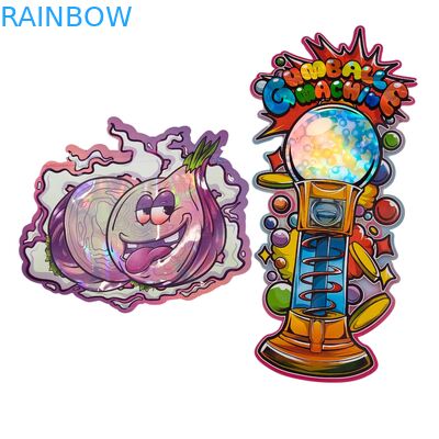 ถุงพลาสติก Die Cut 3.5g ซิป Mylar เคลือบเงา สำหรับบรรจุภัณฑ์ขนมกัมมี่สมุนไพร ป้องกันกลิ่น พื้นผิวเงางาม