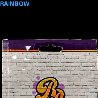 ถุงพลาสติก Die Cut 3.5g ซิป Mylar เคลือบเงา สำหรับบรรจุภัณฑ์ขนมกัมมี่สมุนไพร ป้องกันกลิ่น พื้นผิวเงางาม