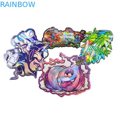 รูปแบบตามต้องการ 3.5g กล่องแสดงภาพ Mylar กระเป๋ากันเด็ก Soft Touch Die Cut Bag สําหรับ 1g 3.5g 7g 14g 28g พลาสติกกินได้