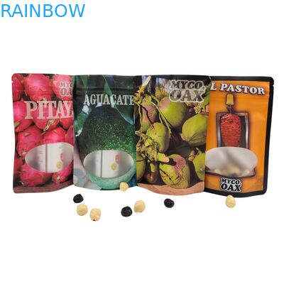 ถุงบรรจุภัณฑ์แบบตั้งได้ ซีล 3 ด้าน แบน ซิปล็อคแบบใช้ซ้ำได้ หน้าต่าง ไมลาร์ ฟอยล์อลูมิเนียม ถุงพลาสติกแบบใช้ซ้ำได้