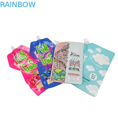 ถุงบรรจุภัณฑ์แบบตั้งได้พลาสติกเหลวพร้อมหัวจ่ายสำหรับเครื่องสำอาง เครื่องดื่ม โลชั่น ถุงหัวฉีด