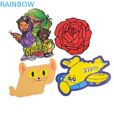 ถุงไมลาร์กันเด็กแบบปิดผนึกได้ไม่สม่ำเสมอ ขนาด 3.5 กรัม พิมพ์ดิจิทัล PET ซิปล็อคบรรจุภัณฑ์สำหรับคุกกี้กัมมี่ที่กินได้