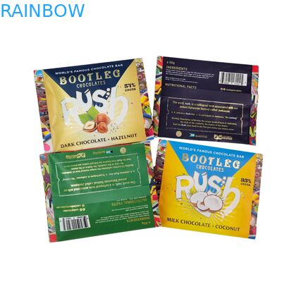 ถุงบรรจุภัณฑ์ขนมขบเคี้ยว คุกกี้ ช็อกโกแลต โอ๊ตบาร์ พลังงาน แคนดี้ ทำจากพลาสติกไมลาร์ขนาดเล็ก ซีลด้านหลังด้วยฟอยล์อลูมิเนียมสำหรับอาหาร