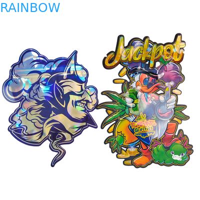 ถุงไมลาร์สำหรับคุกกี้เกรดอาหาร Doypack Die Cut Cali 3.5g 7g 14g 28g ถุงซิปล็อคเคลือบเงา/ด้านกันกลิ่น