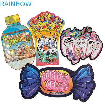 โลโก้ที่กําหนดเอง 3.5g 7g 14g PE สามารถปิดใหม่ได้ พลาสติกประทับอาหาร แพคเกจ ซิปล็อค กระเป๋าสตางค์กระเป๋าสตางค์