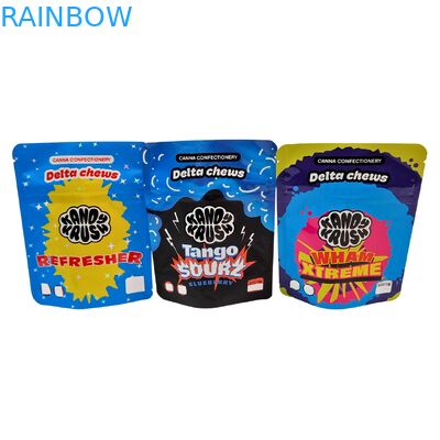 Rainbow Custom Printed 3.5g 8th Stand Up Mylar Bag ของกินกันกลิ่น กระเป๋าทรงพิเศษสําหรับกระเป๋าขนมขนมคาร์ล Pack Combo