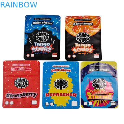 Rainbow Custom Printed 3.5g 8th Stand Up Mylar Bag ของกินกันกลิ่น กระเป๋าทรงพิเศษสําหรับกระเป๋าขนมขนมคาร์ล Pack Combo