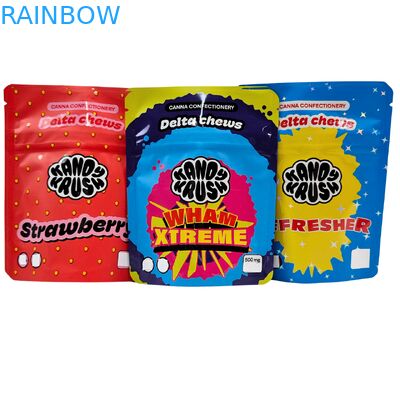 Rainbow Custom Printed 3.5g 8th Stand Up Mylar Bag ของกินกันกลิ่น กระเป๋าทรงพิเศษสําหรับกระเป๋าขนมขนมคาร์ล Pack Combo