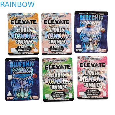 ถุง Mylar ขนาด 3.5 กรัม สำหรับบรรจุเห็ดสกัดกัมมี่, ถุง Doypack พร้อมซิป, ป้องกันกลิ่น, ตั้งได้