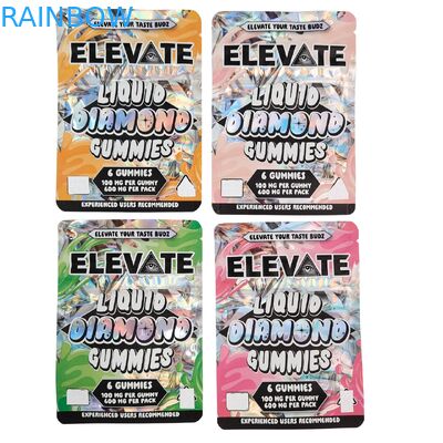 ถุง Mylar ขนาด 3.5 กรัม สำหรับบรรจุเห็ดสกัดกัมมี่, ถุง Doypack พร้อมซิป, ป้องกันกลิ่น, ตั้งได้