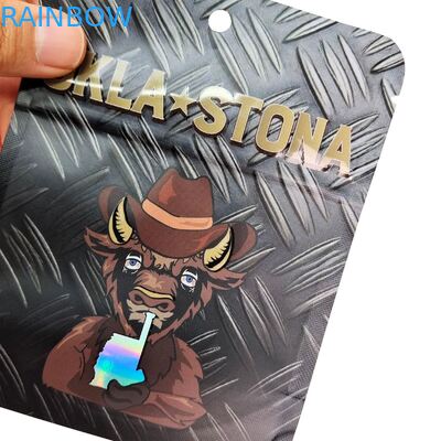 กระเป๋า Mylar ปิดใหม่ได้ 3.5g-28g สําหรับบรรจุอาหาร