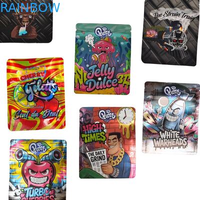 กระเป๋า Mylar ปิดใหม่ได้ 3.5g-28g สําหรับบรรจุอาหาร