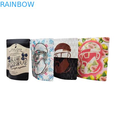 ถุงซิปล็อคไมลาร์แบบใช้ซ้ำได้ 3.5 กรัม 1 ออนซ์ ถุงฟอยล์อลูมิเนียมตั้งได้ ป้องกันกลิ่น ถุงไมลาร์เก็บอาหาร Cali พิมพ์ลายตามสั่ง