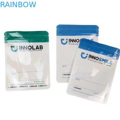 กระเป๋าซิปปอร์โลโก้ที่สามารถปรับแต่งได้ สําหรับเครื่องปรับฟันที่มีการปิดความร้อนและกระเป๋าพลาสติกไมเลอร์ที่ใสด้านหนึ่ง