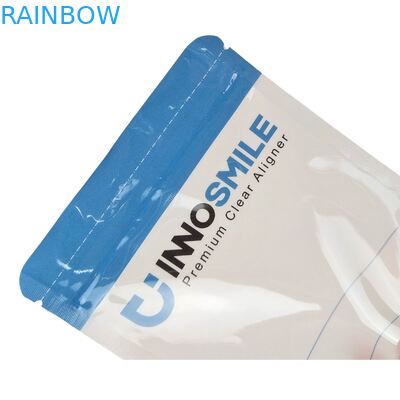 กระเป๋าซิปปอร์โลโก้ที่สามารถปรับแต่งได้ สําหรับเครื่องปรับฟันที่มีการปิดความร้อนและกระเป๋าพลาสติกไมเลอร์ที่ใสด้านหนึ่ง