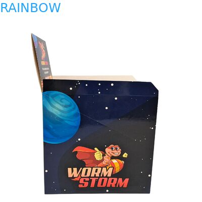 กล่องกระดาษพับได้สำหรับแสดงสินค้าปลีกแบบกำหนดเอง 3.5g สำหรับบรรจุภัณฑ์อาหารเช้า ธัญพืช ผลไม้อบแห้ง ถั่ว ธัญพืชสำเร็จรูป