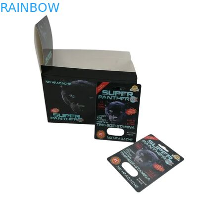 ขายส่ง กำหนดเอง ไรโน 100k 150k 200k ยาเม็ดเสริมสมรรถภาพ แคปซูล พร้อมการ์ดบรรจุภัณฑ์ 3 มิติ และกล่องแสดงผลกระดาษ