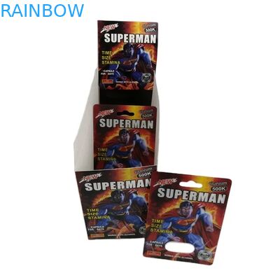 ขายส่ง กำหนดเอง ไรโน 100k 150k 200k ยาเม็ดเสริมสมรรถภาพ แคปซูล พร้อมการ์ดบรรจุภัณฑ์ 3 มิติ และกล่องแสดงผลกระดาษ